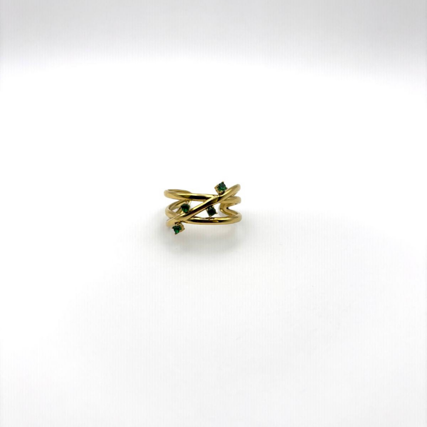 bague-pierres-vertes-acier-inoxydable-dore