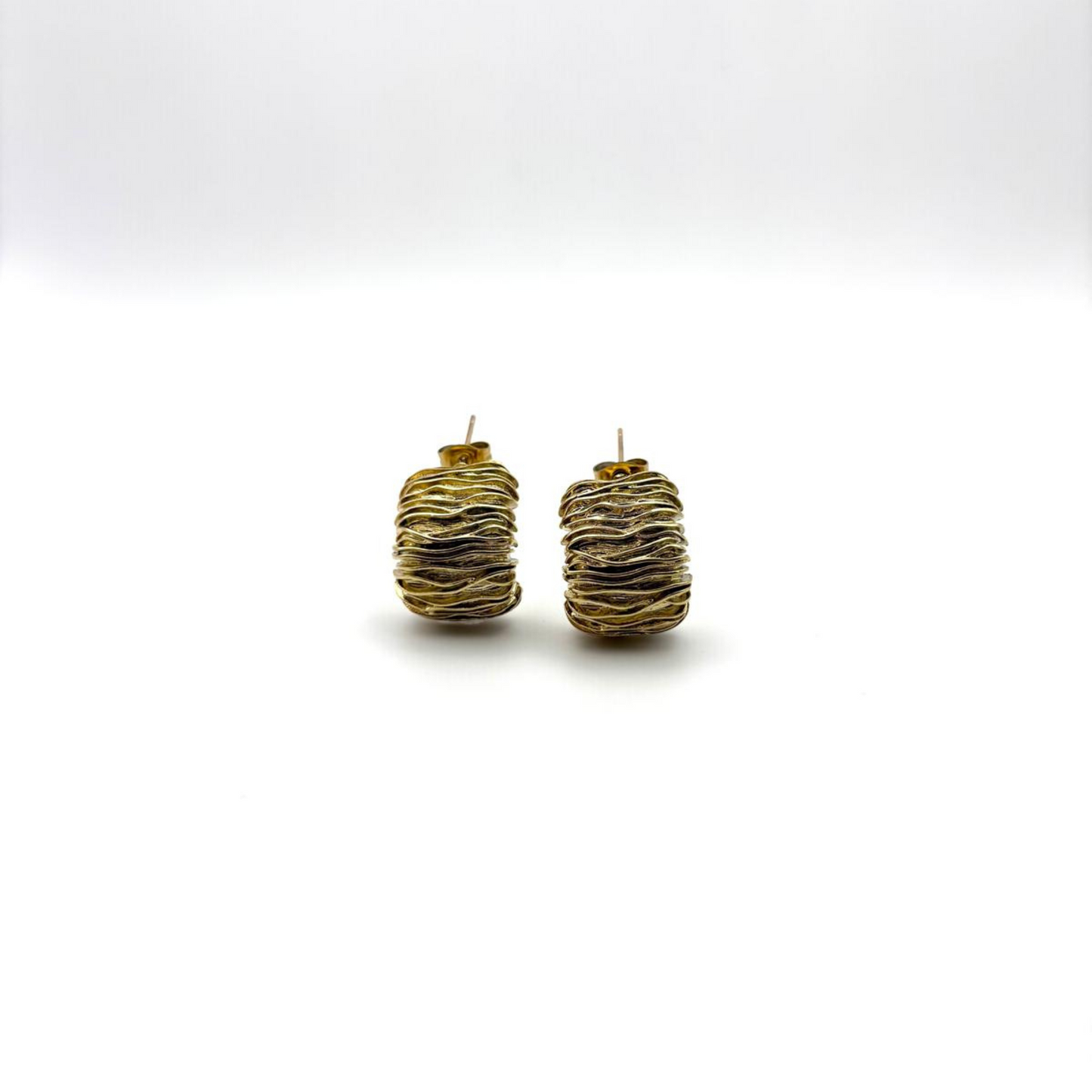 boucle-oreilles-texture-acier-inoxydable-dore