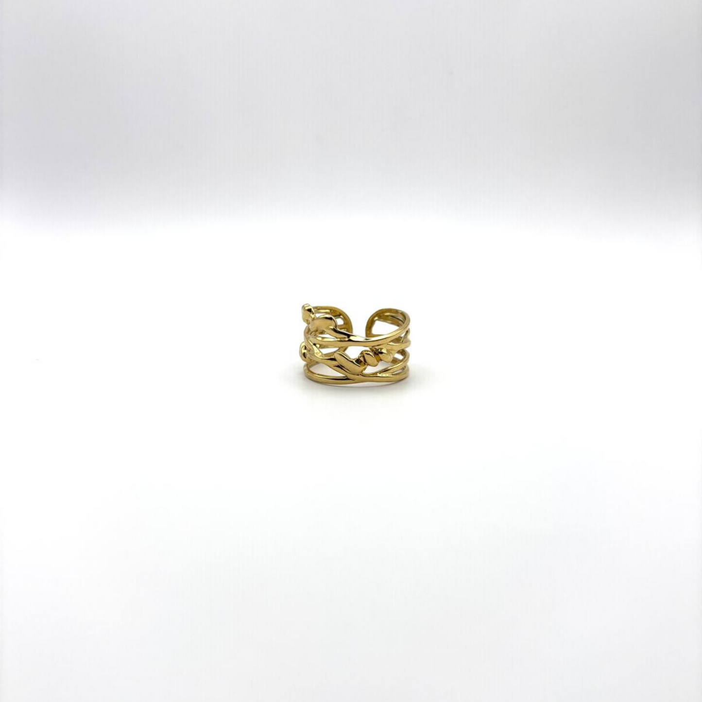 bague-tresse-dore-acier-inoxydable-dore